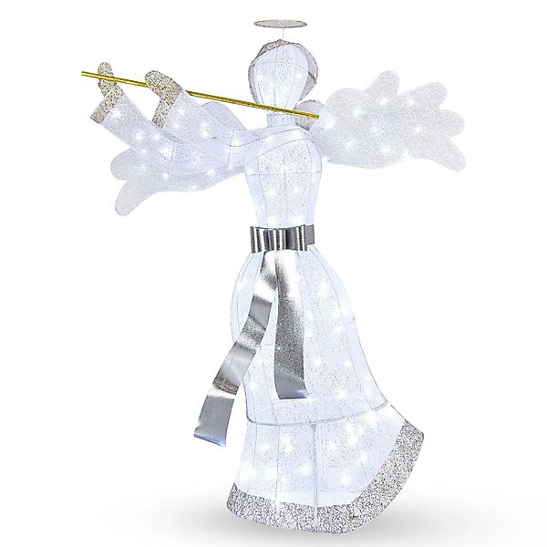 Costway Weihnachtsengel Beleuchtet Groß Weihnachtsdeko 150 cm günstig online kaufen