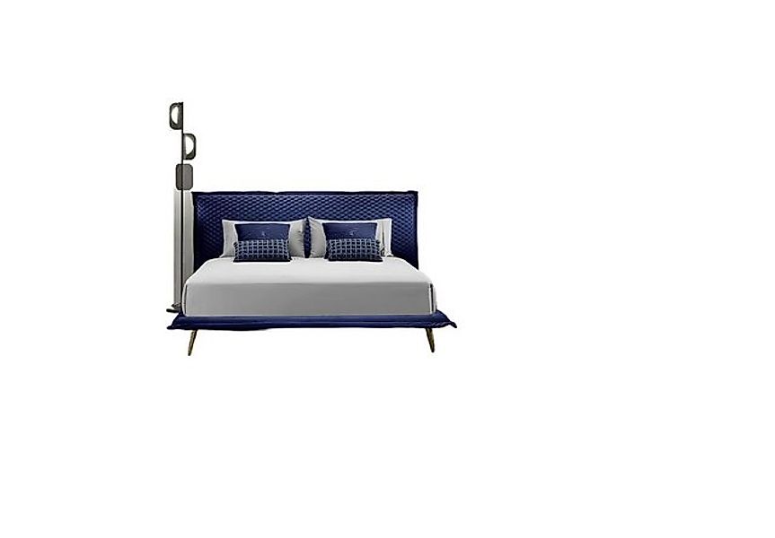 Xlmoebel Bett Neu Blaues Klassisches Holzbett mit Doppelbett und Bettrahmen günstig online kaufen