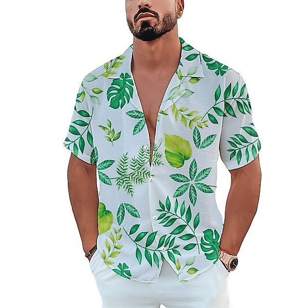 YRIIOMO T-Shirt Herrenhemd mit 3D Druck und floralem Design, atmungsaktiv, günstig online kaufen