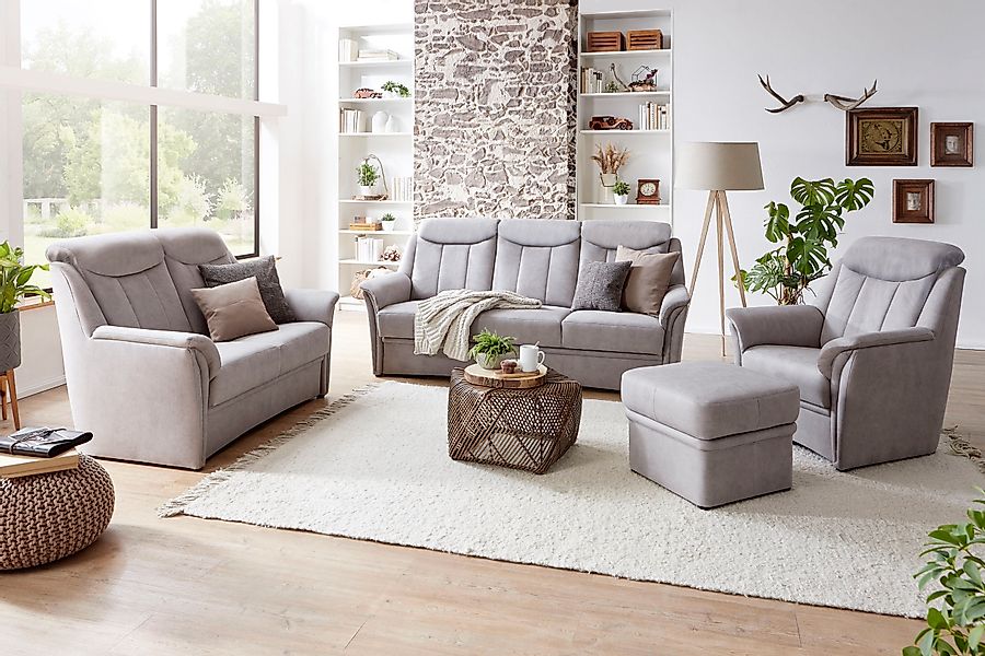 VILLA BECK Polstergarnitur »Lugano«, (Set, 3 tlg.), Kopfteilverstellung, in günstig online kaufen