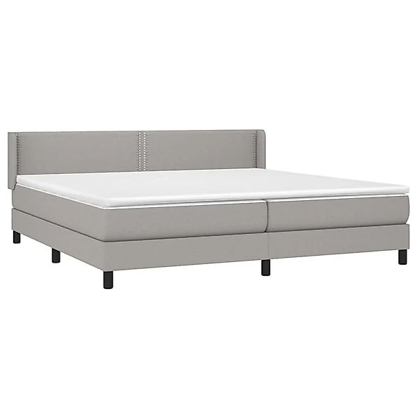 vidaXL Boxspringbett mit Matratze Hellgrau 200x200 cm Stoff 3129657 günstig online kaufen