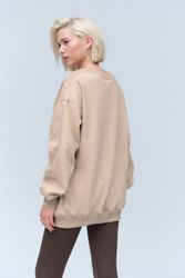 Next Longsweatshirt Angerautes Relaxed Fit Oversized-Sweatshirt günstig online kaufen