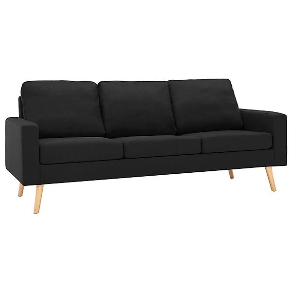 vidaXL 3-Sitzer-Sofa Schwarz Stoff Modell 4 günstig online kaufen