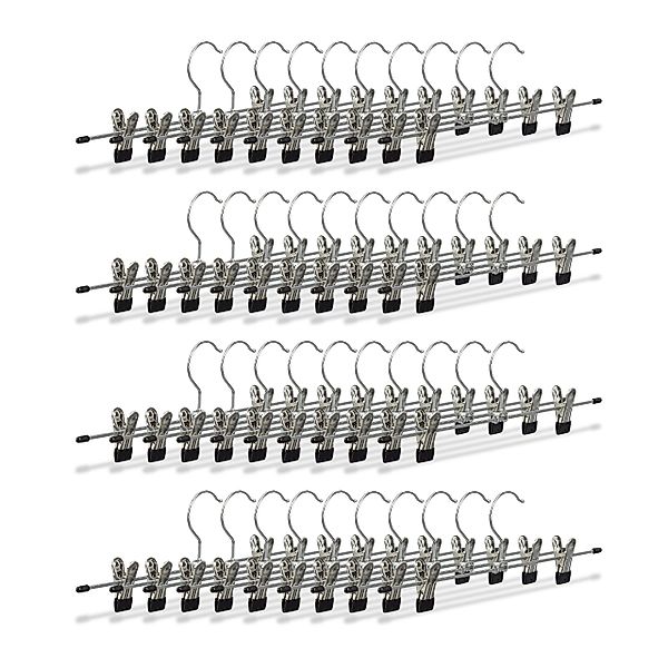 relaxdays Kleiderbügel 40 x Hosenbügel Metall günstig online kaufen