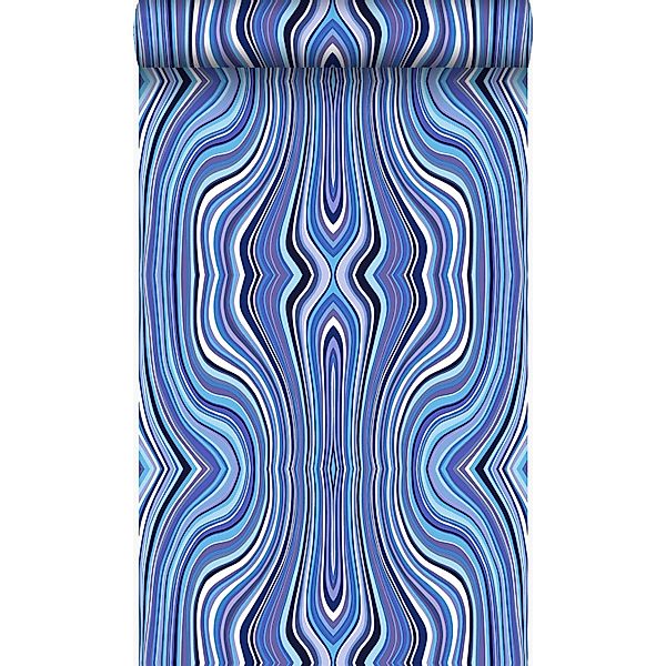 Origin Luxury Wallcoverings Tapete Grafische Linien Blau Und Türkis 53 Cm X günstig online kaufen