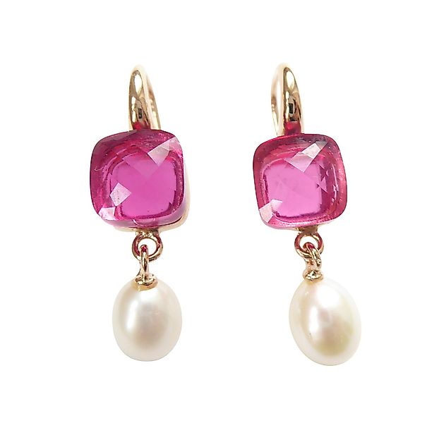 Mugello Paar Ohrhänger Pietra Perle pink günstig online kaufen