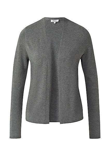 s.Oliver Cardigan Strickjacke Feinstrickjacke mit Rollkante günstig online kaufen