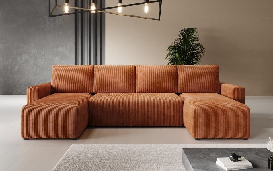 Luxusbetten24 Schlafsofa Designer Sofa Melva U, günstig online kaufen