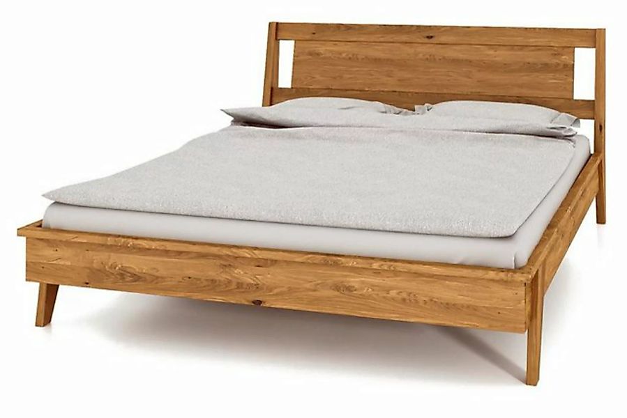 byoak Bett RETRO 90 x 200 aus Massivholz, mit Holzkopfteil, Naturgeölt günstig online kaufen