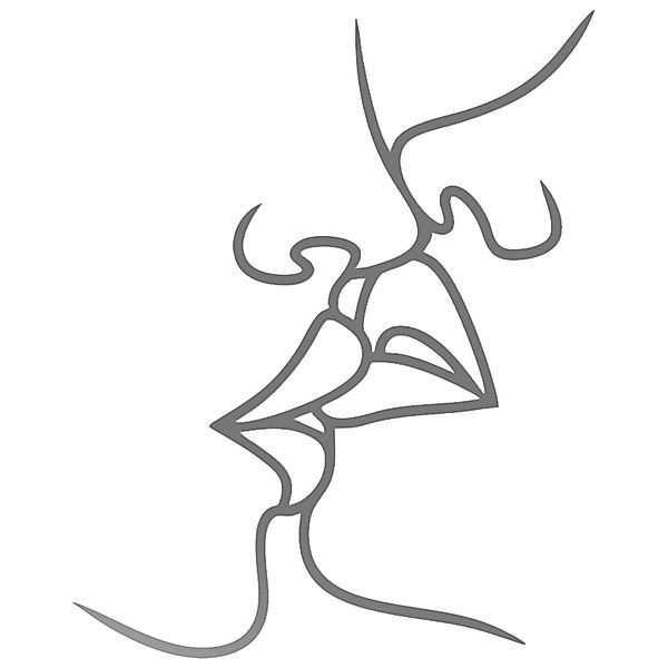 Jumpeak Wanddekoobjekt Gesicht Profil Metall Kunst günstig online kaufen