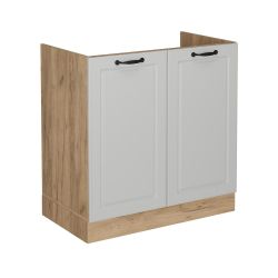 Vicco Spülenunterschrank R-Line, Weiß Landhaus/Goldkraft Eiche, günstig online kaufen