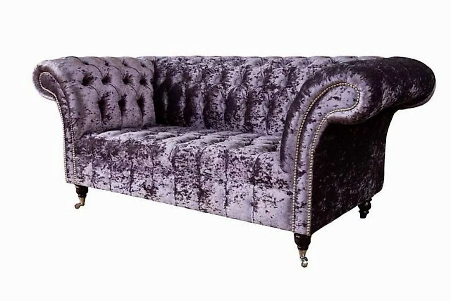 JVmoebel Chesterfield-Sofa 2-SITZER LILA HANDGEFERTIGTES SOFA IN MINTED CHE günstig online kaufen