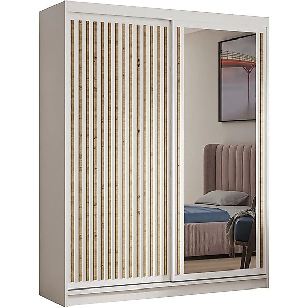 Beautysofa Garderobenschrank Kleiderschrank Donatello mit Schiebetüren günstig online kaufen