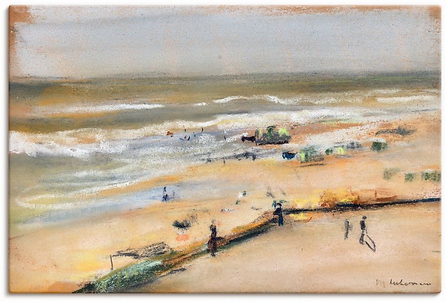 Artland Leinwandbild "Blick von der Düne aufs Meer, Nordwijk" Strandbilder günstig online kaufen
