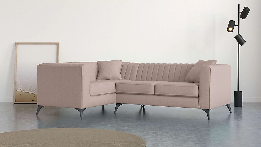 Home affaire Ecksofa "MATTHEW L-Form ideal für kleine Räume, Maße B/T/H: 24 günstig online kaufen