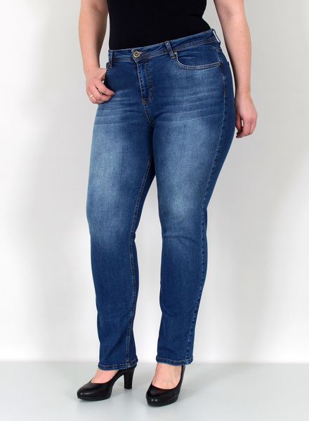 ESRA Straight-Jeans Damen Jeanshose Gerader Schnitt günstig online kaufen