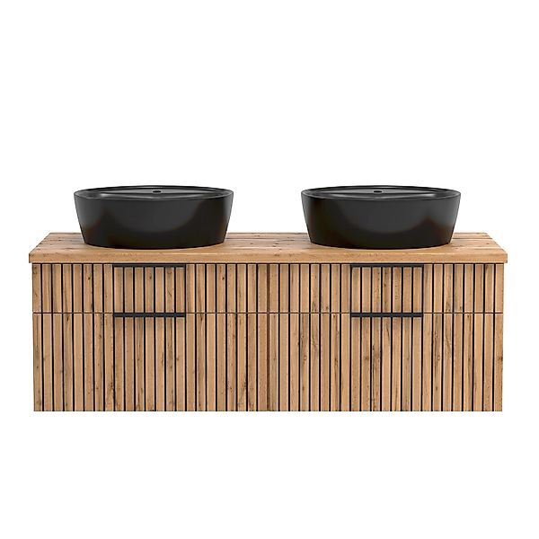 Held Möbel Waschtisch Manchester Aufsatzbecken Schwarz 55 x 120 x 47 cm Eic günstig online kaufen