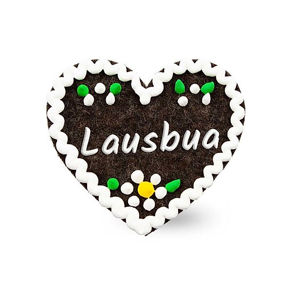 Bavariashop Brosche Filzherz-Anstecker "Lausbua" günstig online kaufen