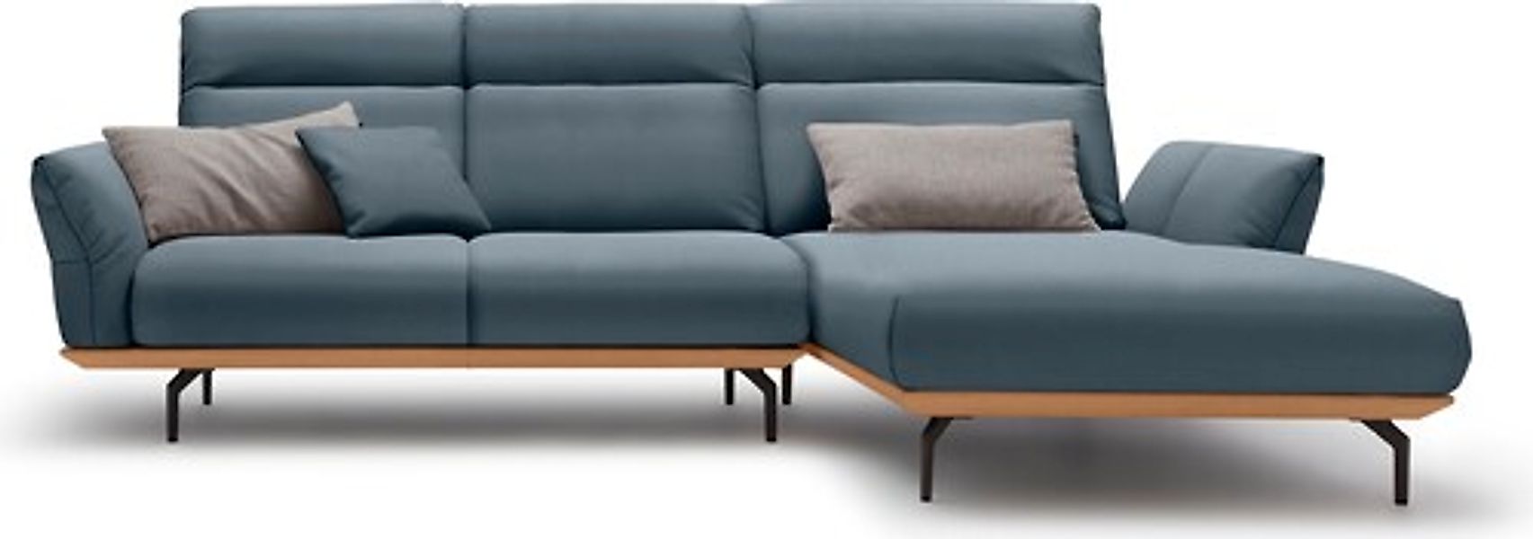 Creation BY ROLF BENZ Ecksofa »CR.460« Sockel in Eiche, Alugussfüße in umbr günstig online kaufen