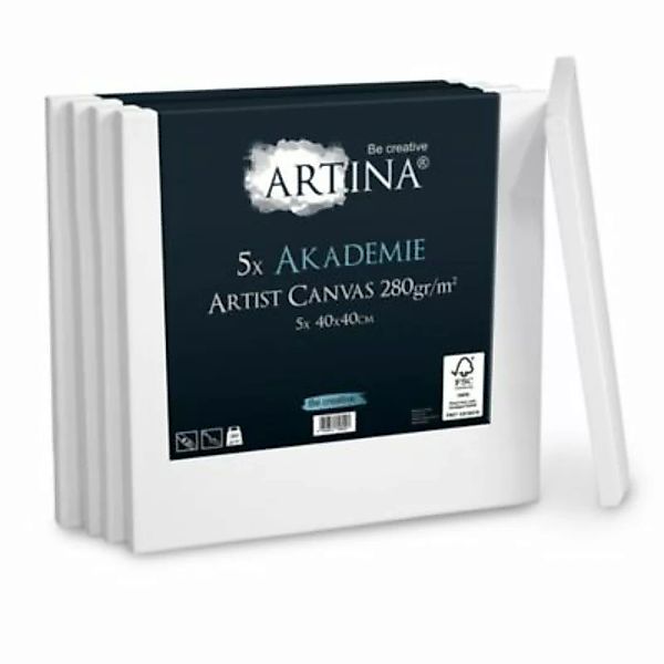 Artina Akademie Keilrahmen 5er Set weiß Gr. 40 x 40 günstig online kaufen