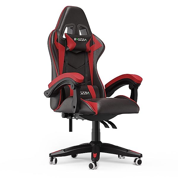 BIGZZIA Gaming-Stuhl Bürostuhl Ergonomisch mit Lendenkissen günstig online kaufen