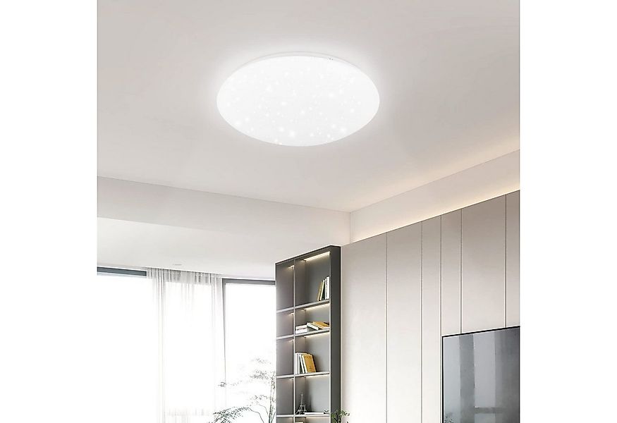 ZMH LED-Sternenhimmel Wohnzimmer Modern Sternenhimmel Deckenlampe Rund/Quad günstig online kaufen