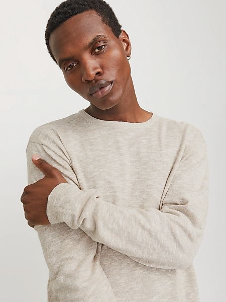 Jack & Jones Rundhalspullover JJESUMMER KNIT CREW NECK SN mit Rundhalsaussc günstig online kaufen
