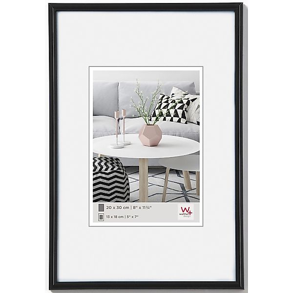 walther design Galeria Kunststoff Bilderrahmen  10x15 cm Schwarz günstig online kaufen