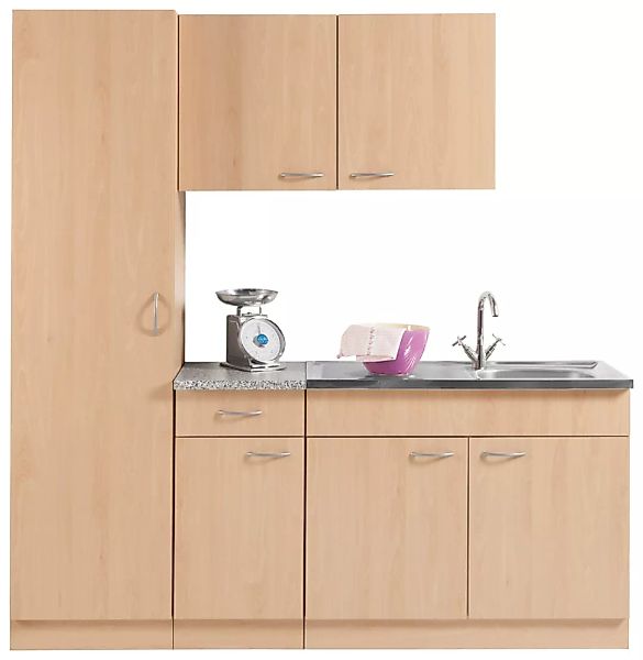 wiho Küchen Küche "Kiel", Breite 190 cm mit 28 mm starker Arbeitsplatte, Ti günstig online kaufen