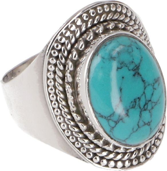 Guru-Shop Silberring Boho Silberring, großer floraler günstig online kaufen