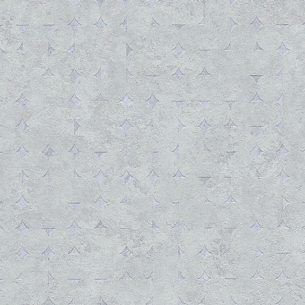 PROFHOME 396566-GU Grafik Tapete Used Look Glanzeffekt Grau Silber 0,53 m x günstig online kaufen