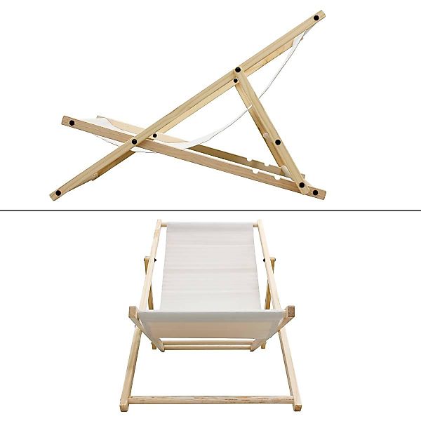 ECD Germany Gartenliege Holz Beachstuhl klappbarer günstig online kaufen