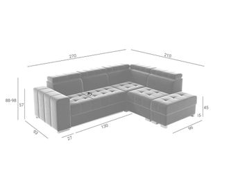 Fun Möbel Ecksofa Schlafsofa Sofa CESENA günstig online kaufen