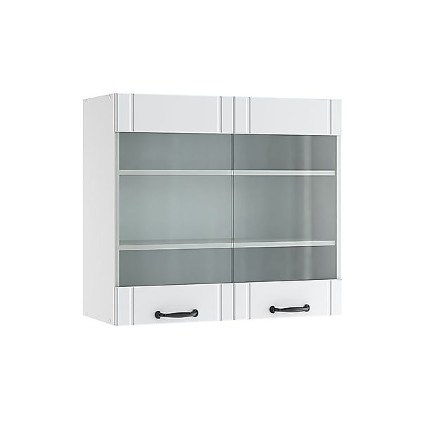 Vicco Glashängeschrank Fame-Line, Weiß Landhaus/Weiß, 80 günstig online kaufen