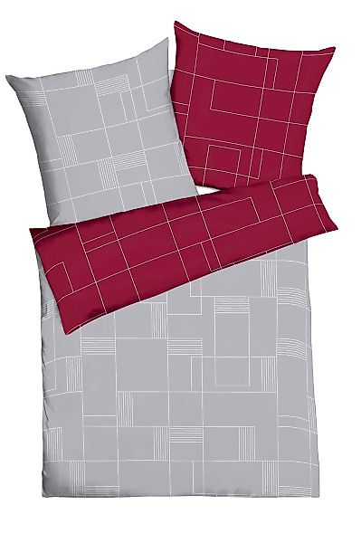 Kaeppel Wendebettwäsche 240x220cm Uptown Blau Rot günstig online kaufen