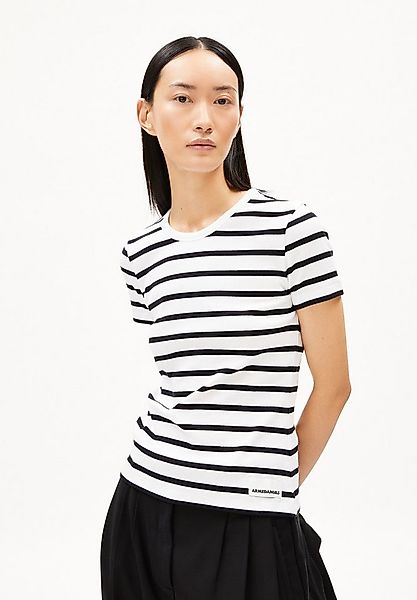 Armedangels T-Shirt KARDAA STRIPES Ripp-T-Shirt aus Bio-Baumwoll Mix Slim F günstig online kaufen