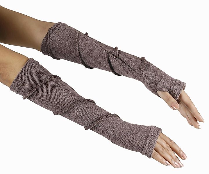 Guru-Shop Strickhandschuhe Baumwoll-Feinstrick Handstulpen, Pulswärmer mit. günstig online kaufen