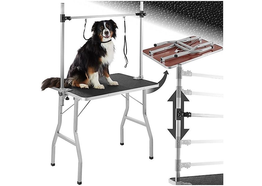 tectake Arbeitstisch Trimmtisch, mit höhenverstellbarem Galgen und 2 Schlin günstig online kaufen