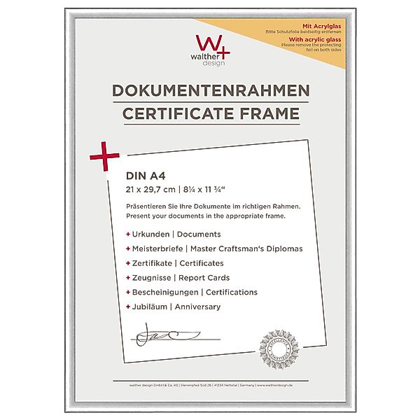 walther design New Lifestyle Kunststoff Bilderrahmen  Kunstglas 21x29,7 cm günstig online kaufen