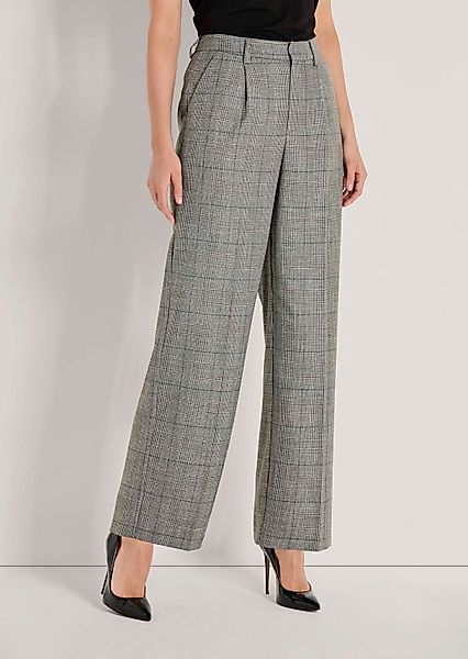 MADELEINE Bundfaltenhose Glencheck-Hose mit weitem Bein günstig online kaufen