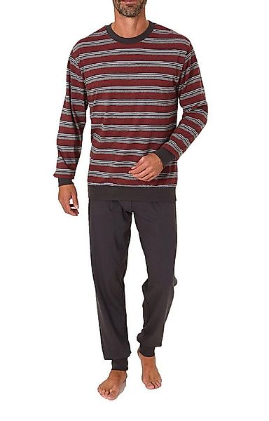 Normann Pyjama Normann Herren Frottee Schlafanzug Streifenoptik – auch in Ü günstig online kaufen