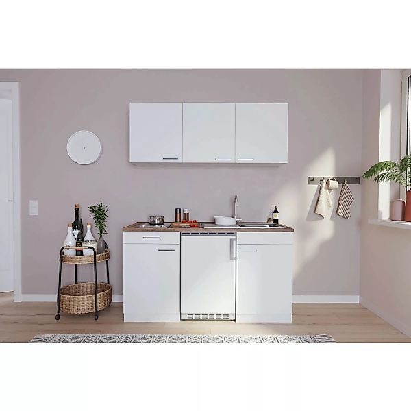 Respekta Economy Küchenzeile KB150WWC 150 cm Weiß Glänzend günstig online kaufen