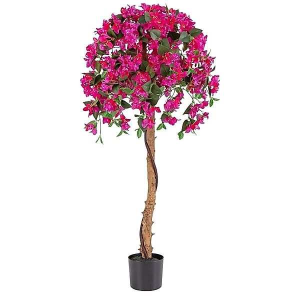 Costway Kunstbaum mit Blüten für Zuhause Dekopflanze Rosa 135 cm günstig online kaufen