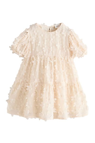 Next Tüllkleid Kurzärmeliges Kleid mit 3D-Blumendetails günstig online kaufen