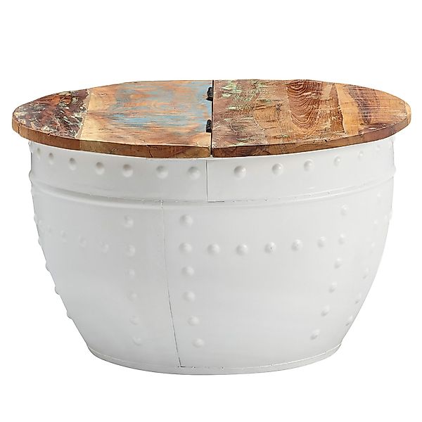 FINEBUY Couchtisch Couchtisch Mango Massivholz Ø60cm günstig online kaufen