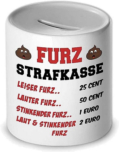 Herzbotschaft Spardose Furzdose Strafkasse Zahle eine Strafe fürs Furzen Sp günstig online kaufen