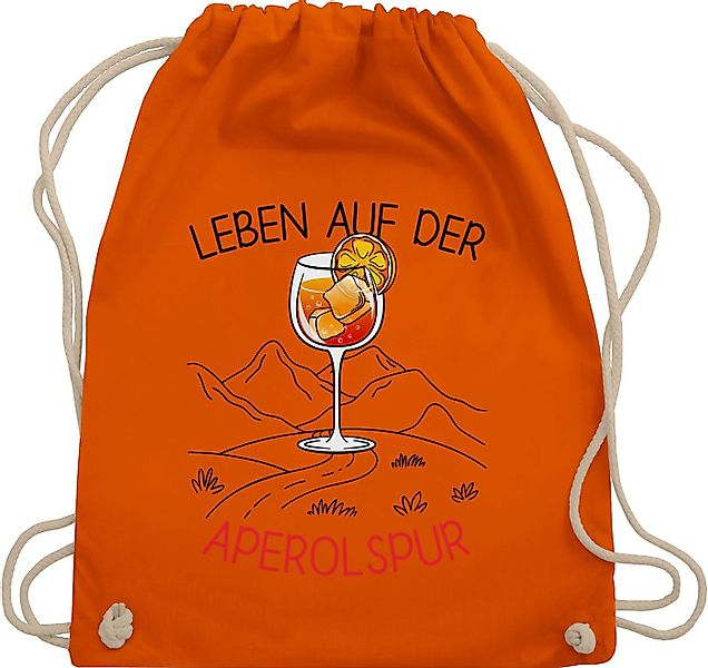 Shirtracer Turnbeutel Leben auf der Aperolspur, Aperolaf, Aperol Geschenk, günstig online kaufen
