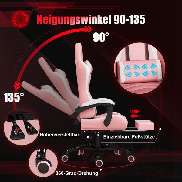 Furnicopia Gaming-Stuhl Gaming Chair Ergonomisch höhenverstellbar günstig online kaufen