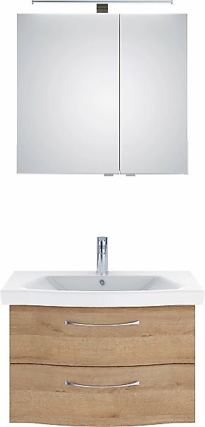 Saphir Badmöbel-Set "6005 Sprint 2-teilig, Keramik-Waschtisch mit LED-Spieg günstig online kaufen