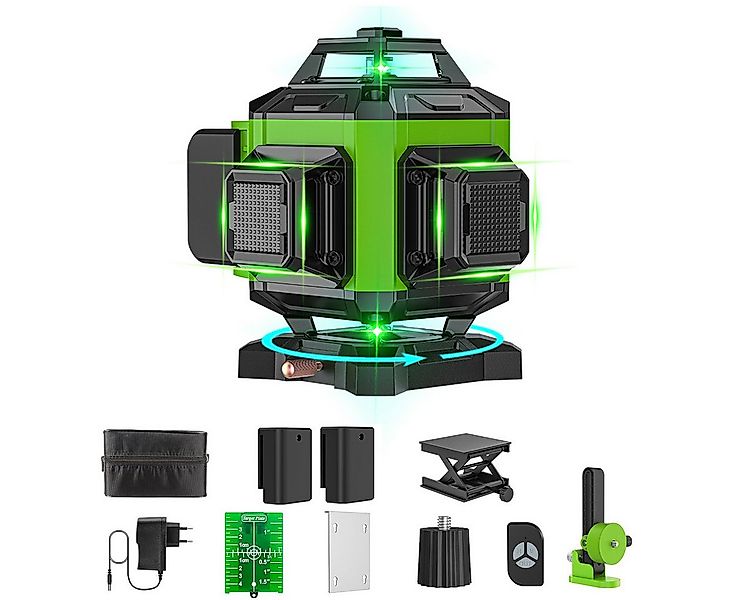 AeroAxis Wasserwaage Laserwasserwaage Selbstnivellierend, 4D 16 Linien, 4x3 günstig online kaufen